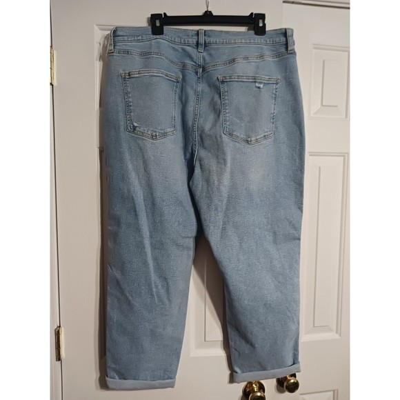 NWT Women's/Jr Girls Arizona High Rise Destructed Mom Jeans Size 23 - Picture 4 of 5
